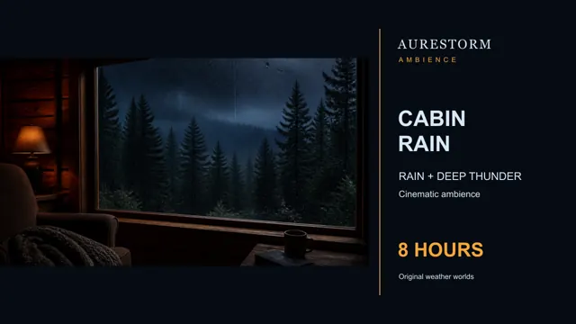 Rain on a Cabin Window with Deep Thunder for 8 Hours
