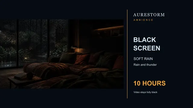 Soft Rain and Distant Thunder for 10 Hours Black Screen