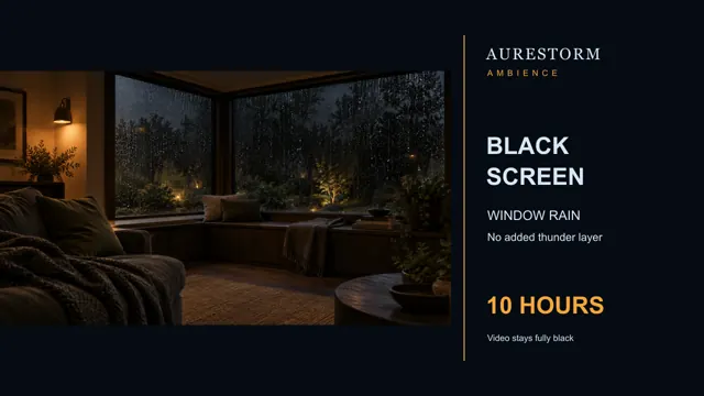 Soft Rain on a Window for 10 Hours with a Black Screen