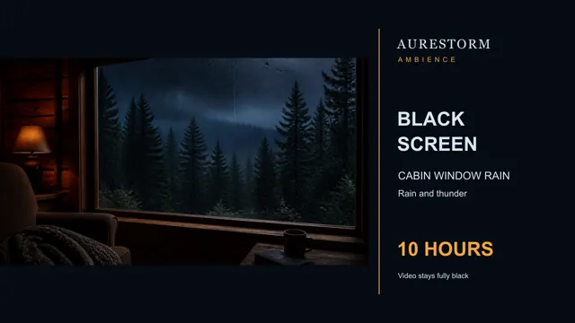 Heavy Rain on a Cabin Window for 10 Hours Black Screen